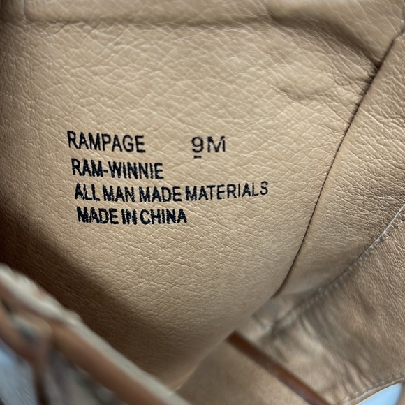 Rampage fringe side wedge heel boot sandals ladies sz 9m - Picture 8 of 8